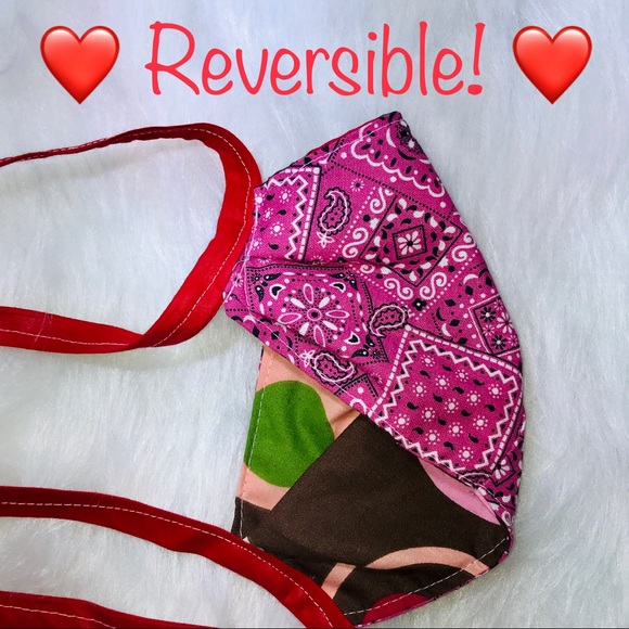 Other - ❤️ Reversible Face Mask in Pink and Multicolor! ❤️